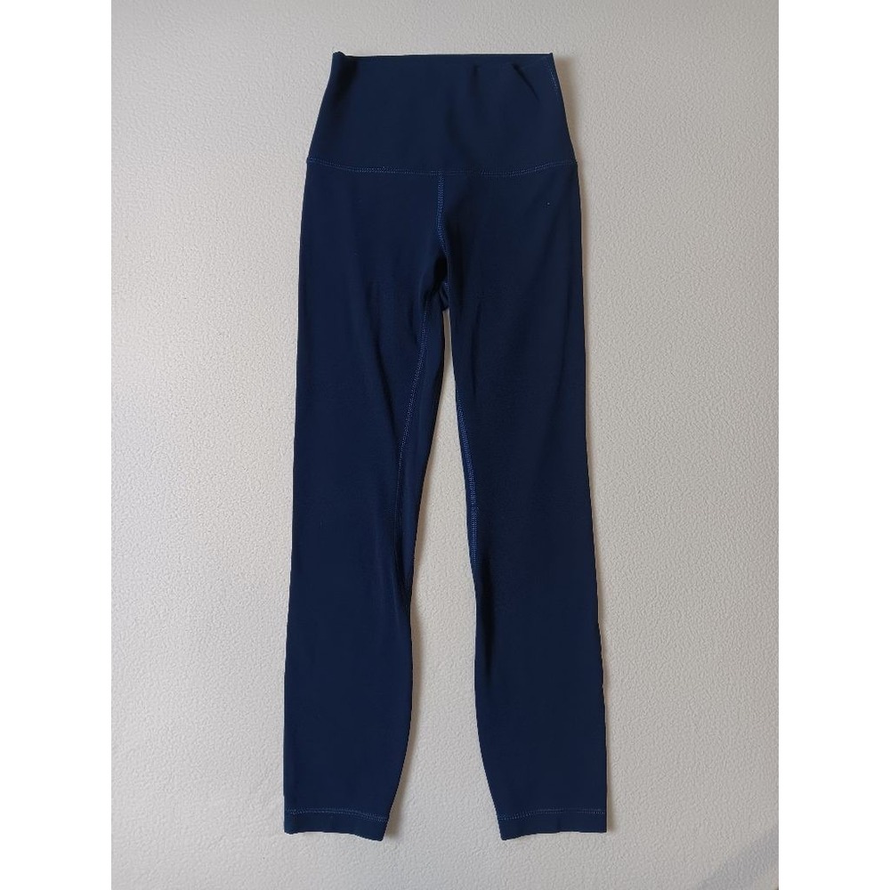 Lululemon Align High-Rise Leggings Size 2 Navy Blue Nylon Lycra Yoga Pants
